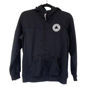 Converse black zip up sweatshirt